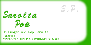 sarolta pop business card